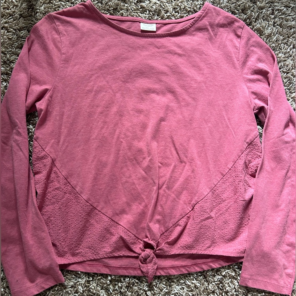 Zara Girls Pink Knot Front Long Sleeve Top | Size 13/14